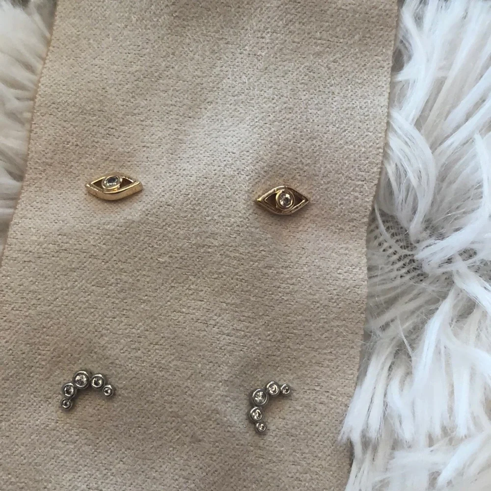 Express 5 Piece Motif Earring Gift Set Silver Gold